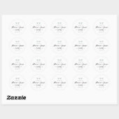 Rond Sticker de mariage de printemps d'Olive (Feuille)