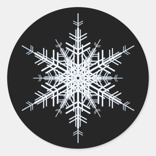Rond Sticker de mariage d'hiver (Devant)
