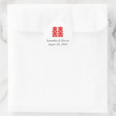 Rond Sticker de mariage Favor Double Bonheur (Sac)