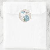 Rond Sticker de mariage favori Hydrangea et Mason Jar (Sac)