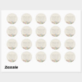Rond Sticker de mariage floral Boho Favor (Feuille)