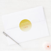 Rond Sticker de mariage Gold Elegant (Enveloppe)