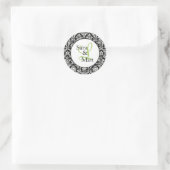 Rond Sticker de Mariage Monogramme initial (#LABL001) (Sac)