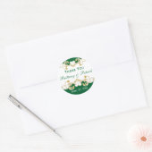 Rond Sticker de mariage préféré, vert, blanc, manuscrit (Enveloppe)