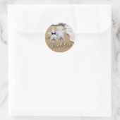Rond Sticker de mariée de poisson étoilé (Sac)