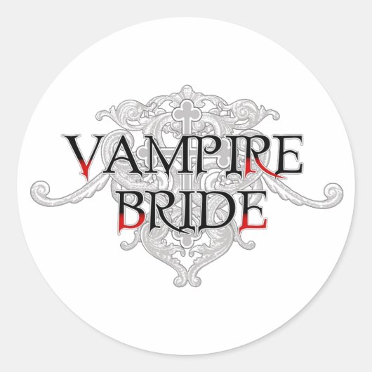 Rond Sticker de mariée Vampire (Devant)