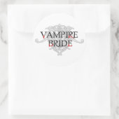 Rond Sticker de mariée Vampire (Sac)