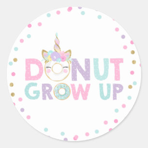 Rond Sticker de marque de la fête des beignes Croissanc