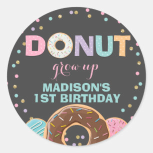 Rond Sticker de marque de la fête des beignes Croissanc