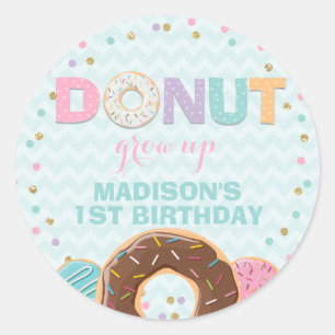 Rond Sticker de marque de la fête des beignes Croissanc