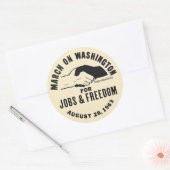 Rond Sticker De Mars Sur Washington (Enveloppe)