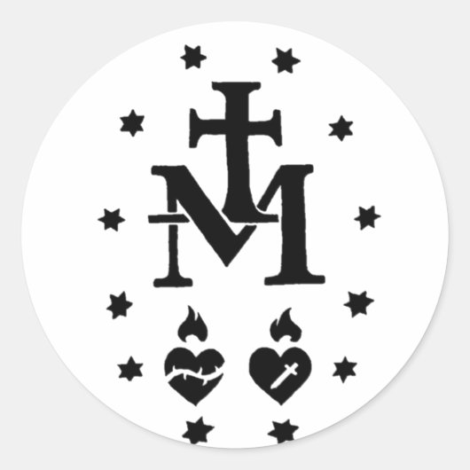 Rond Sticker de médaille miraculeux (Devant)