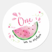 Rond Sticker de melon d'eau Melon 1er anniversaire (Devant)