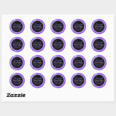 Rond Sticker de Merci d'affaires Lilac Bubbles (Feuille)