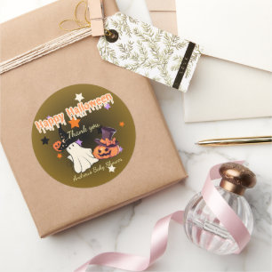 Rond Sticker de Merci de Baby shower personnalisé