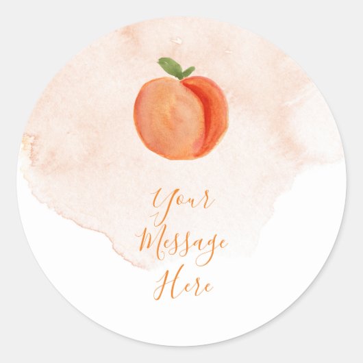 Rond Sticker de message Summer Sweet Little Peach (Devant)