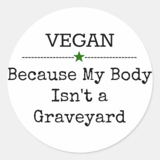 Rond Sticker de message Vegan