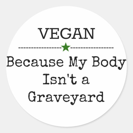 Rond Sticker de message Vegan (Devant)