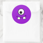 Rond Sticker de monstre violet teinté googly (Sac)