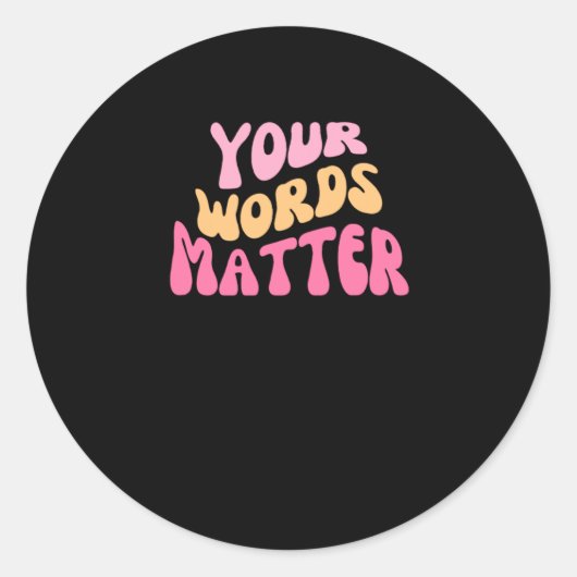Rond Sticker de mots (Devant)