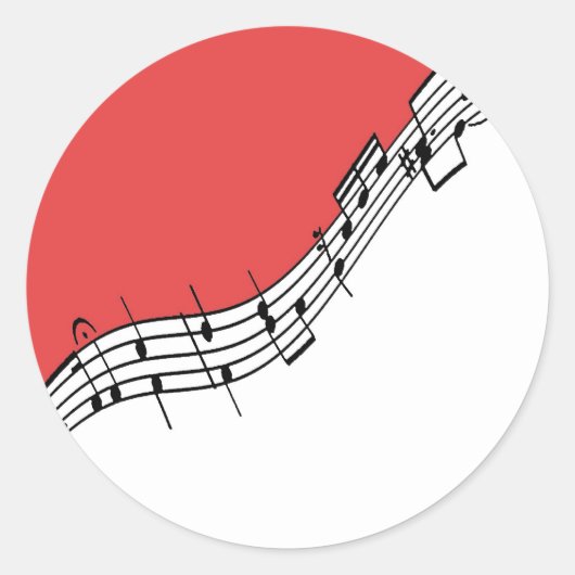 Rond Sticker de musique (Devant)