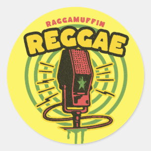 Rond Sticker de musique reggae