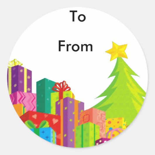 Rond Sticker de Noël (Devant)