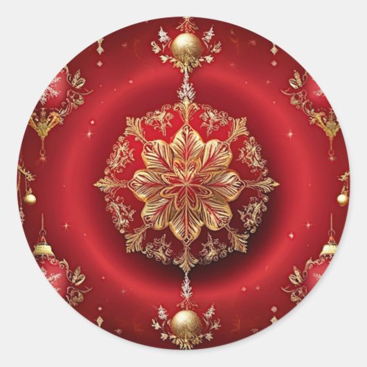 Rond Sticker de Noël (Devant)