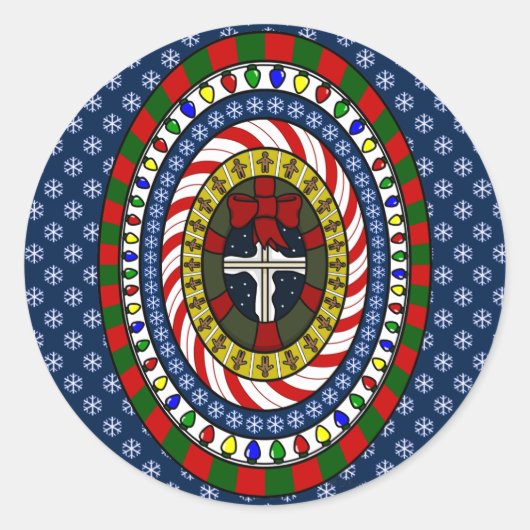 Rond Sticker de Noël (Devant)