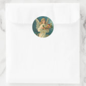Rond Sticker de Noël Angel vintage (Sac)