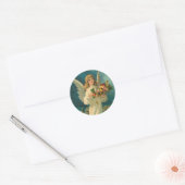 Rond Sticker de Noël Angel vintage (Enveloppe)