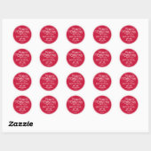 Rond Sticker de Noël Art déco (Feuille)