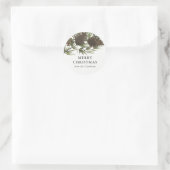 Rond Sticker de Noël aux pinces d'aquarelle (Sac)