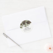 Rond Sticker de Noël aux pinces d'aquarelle (Enveloppe)