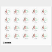 Rond Sticker de Noël beagle (Feuille)