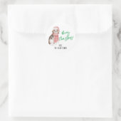 Rond Sticker de Noël beagle (Sac)