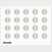 Rond Sticker de Noël blanc filé (Feuille)