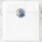 Rond Sticker de Noël Blue Moon (Sac)