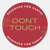 Rond Sticker de Noël classique et élégant (Devant)