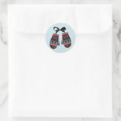 Rond Sticker de Noël de Holiday Mittens (Sac)