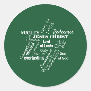 Rond Sticker de Noël de Jésus