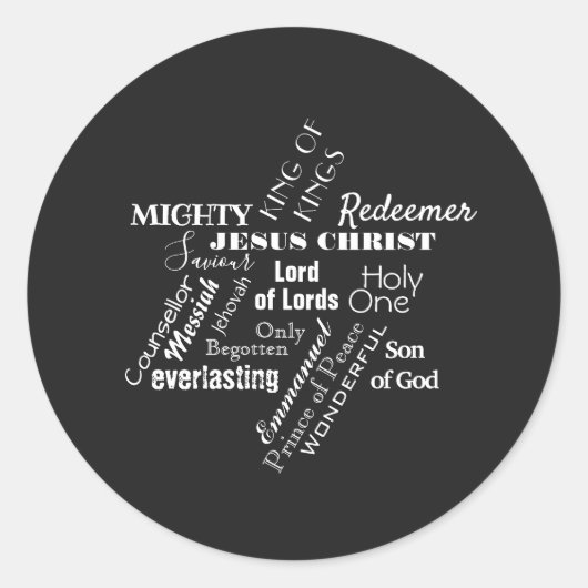 Rond Sticker de Noël de Jésus (Devant)