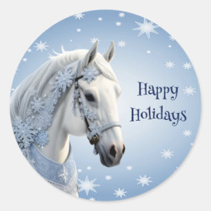 Rond Sticker de Noël de Noël de Noël de Snowflakes Hors