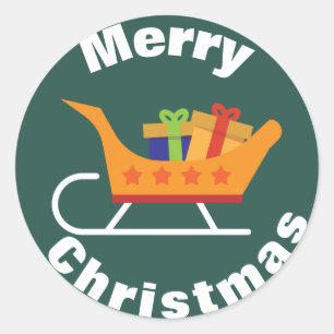 Rond Sticker de Noël de père Noël