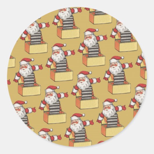 Rond Sticker de Noël du Père Noël (Devant)