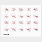 Rond Sticker de Noël du Père Noël (Feuille)