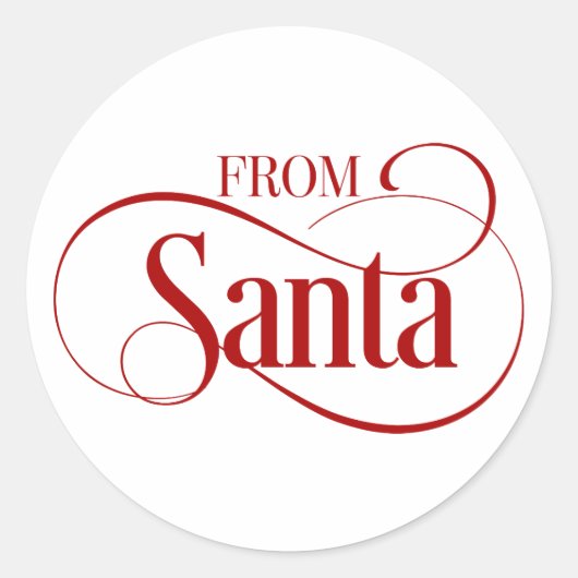 Rond Sticker de Noël du Père Noël (Devant)