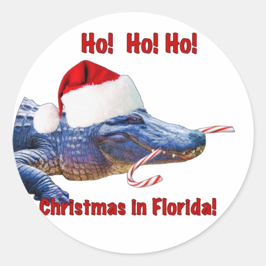 Rond Sticker de Noël en Floride (Devant)