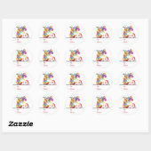 Rond Sticker De Noël Et Boîte Cadeau (Feuille)