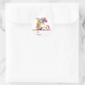 Rond Sticker De Noël Et Boîte Cadeau (Sac)